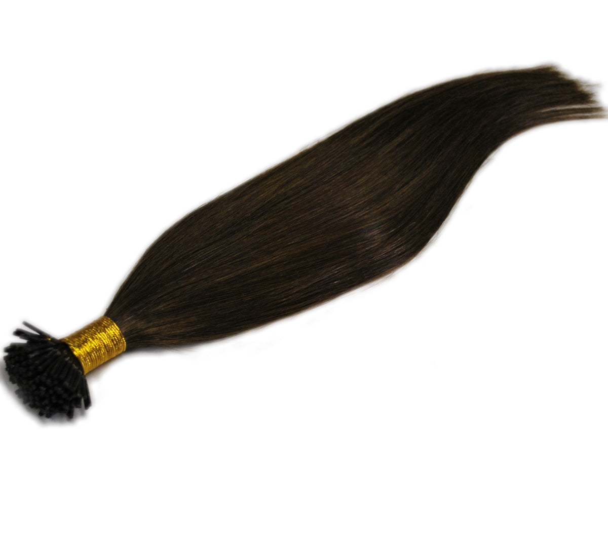 Straight I Tip Hair Extensions Human Hair #4 Brown Bolor Bulk Hair Extensions For Women
