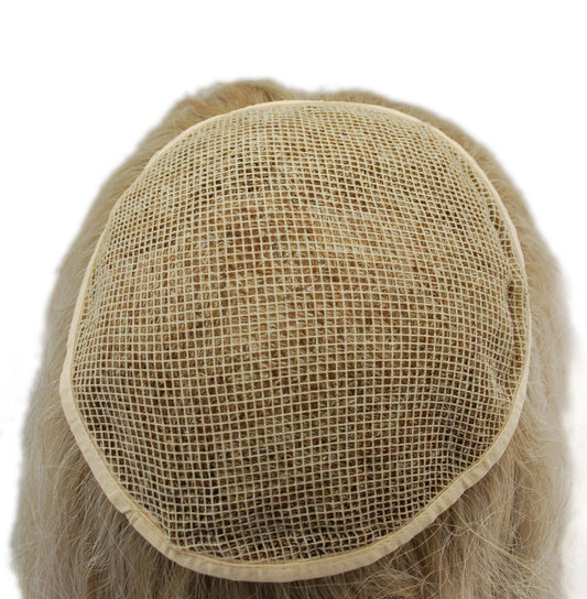 customized human hair topper for women 1/8" integration with ribbon and lace Suncolor Hair