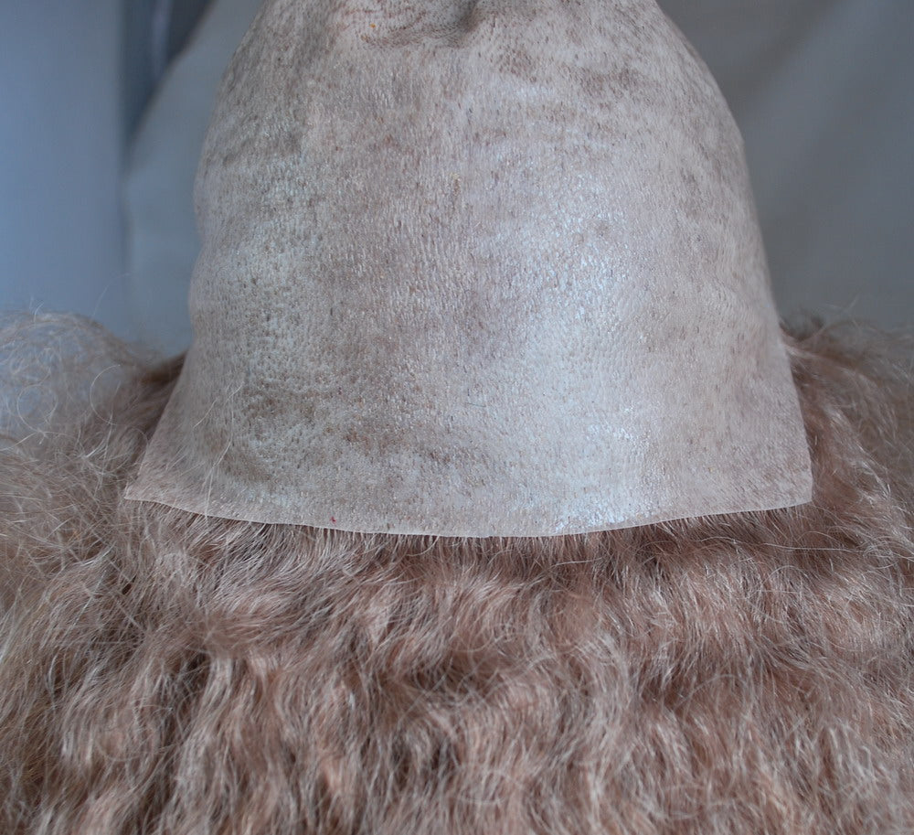 customized full wig all PU injection human hair wigs for women skin base suncolor hair