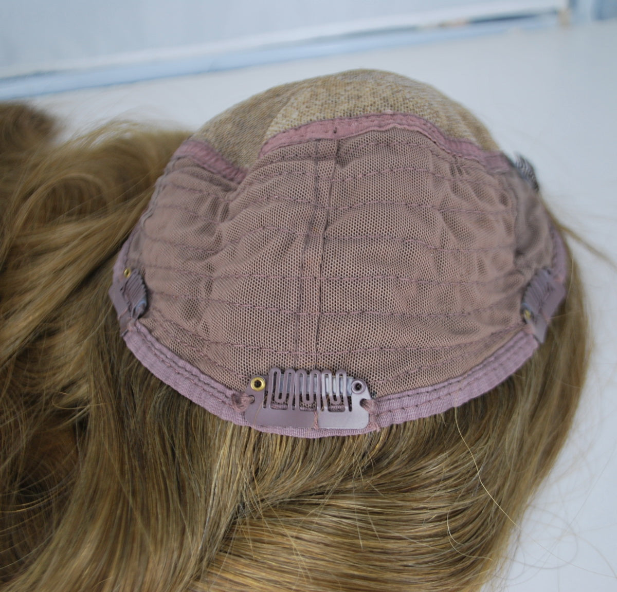 straight human hair topper for women silk top with machine lace women topper wig suncolor hair