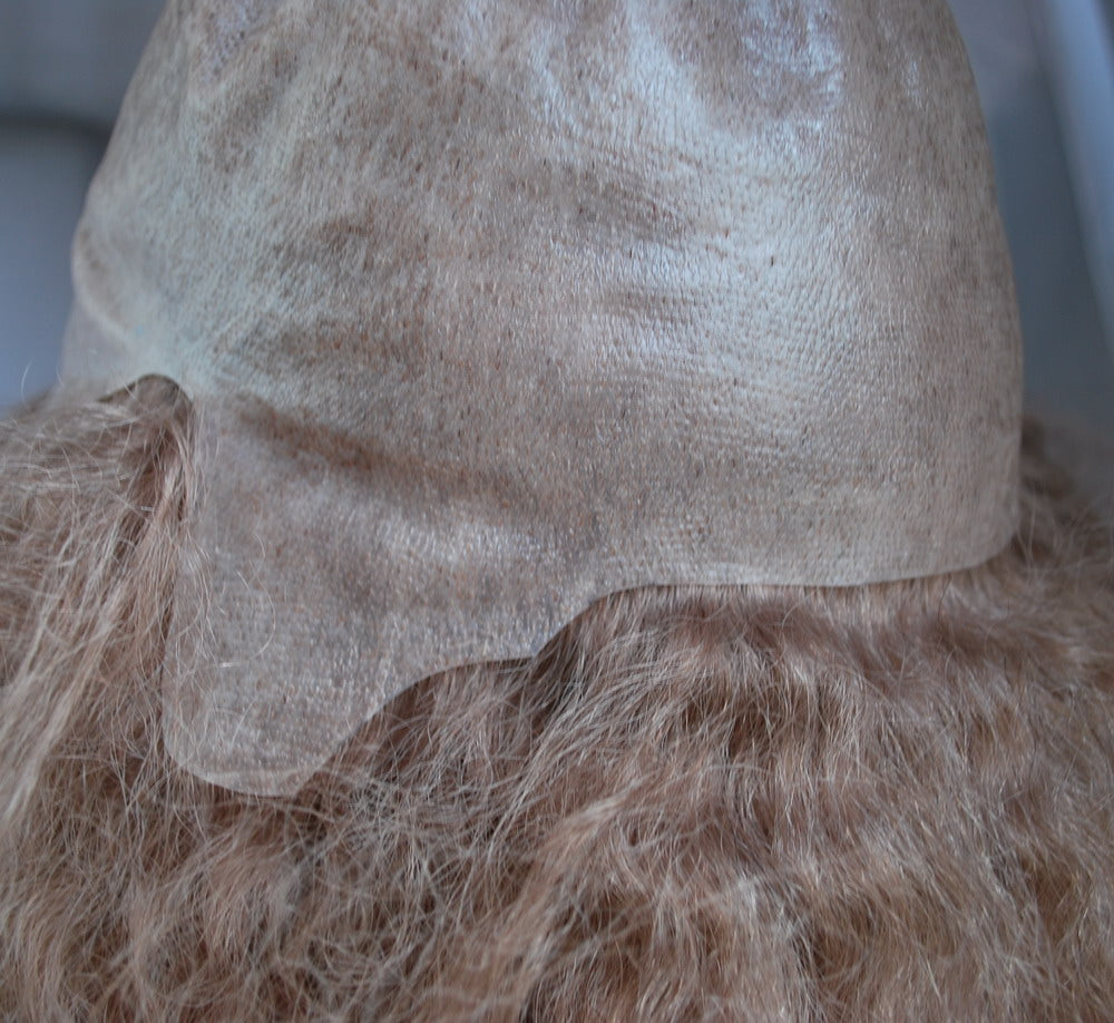 customized full wig all PU injection human hair wigs for women skin base suncolor hair