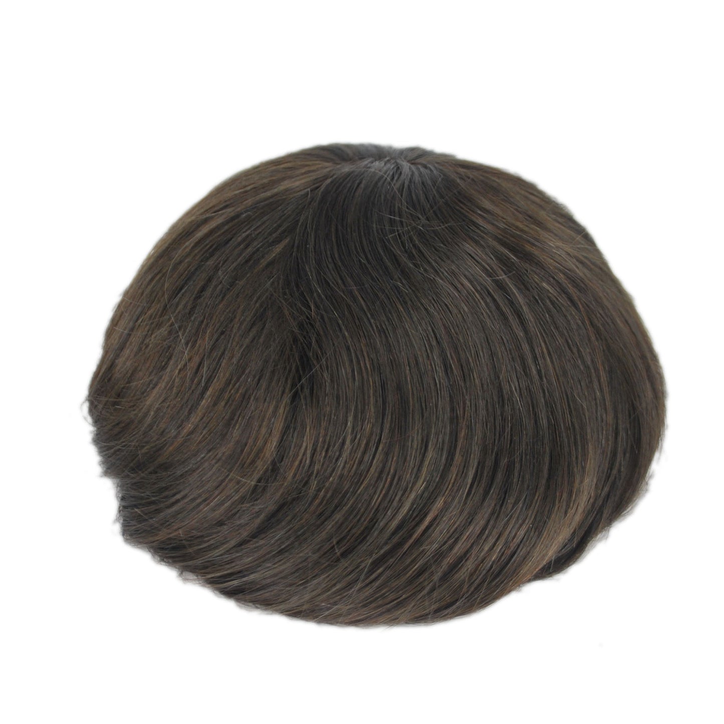 Full Swiss Lace Hairpiece for Men Front Bleached Knots Mens Hair System Hair Replacement Natural Hairline Dark Brown