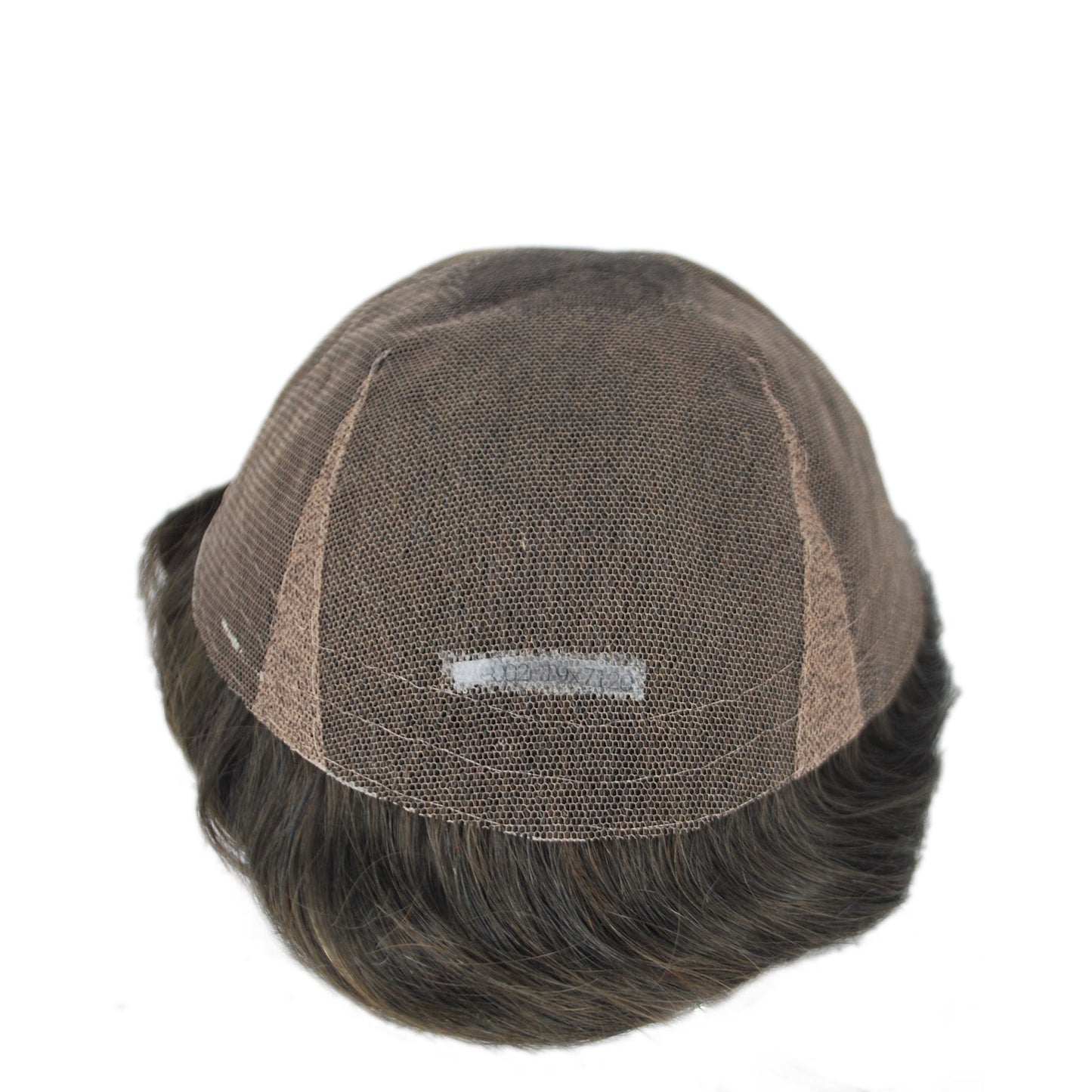 Full Swiss Lace Hairpiece for Men Front Bleached Knots Mens Hair System Hair Replacement Natural Hairline Dark Brown