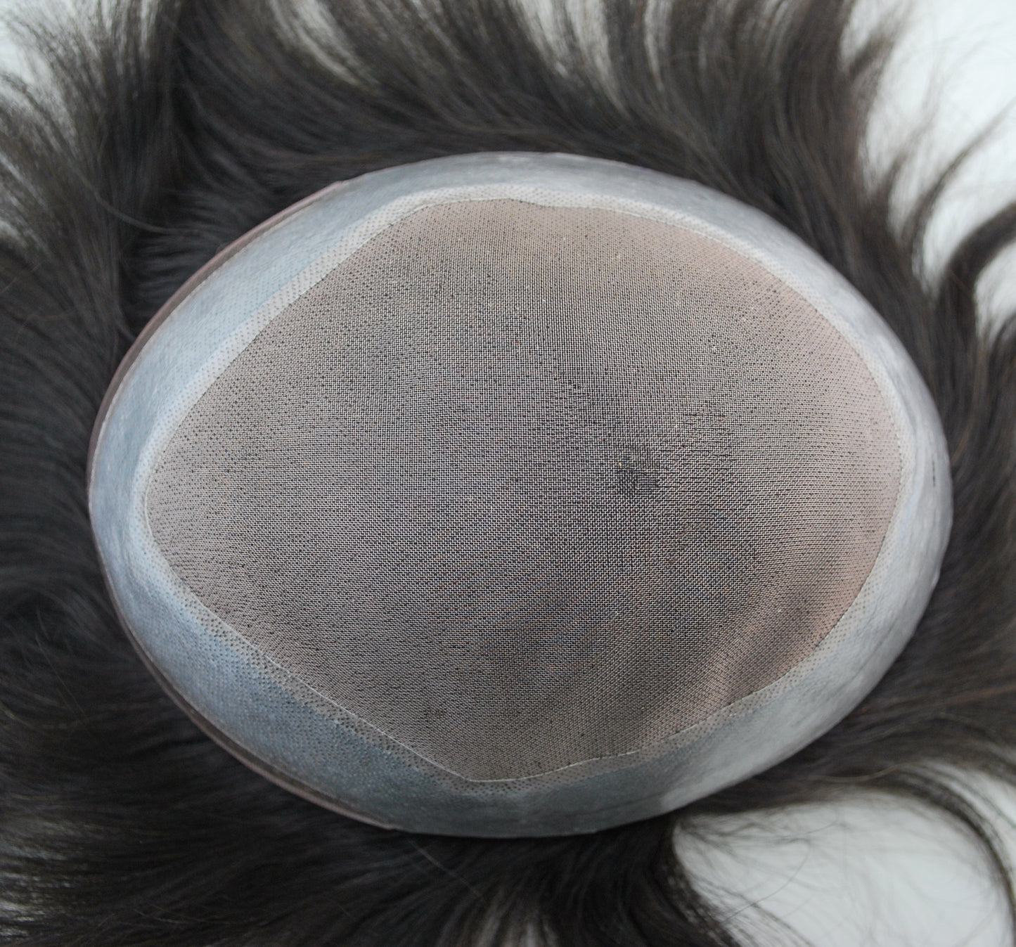customize toupee for men side part human hair system grey hair piece