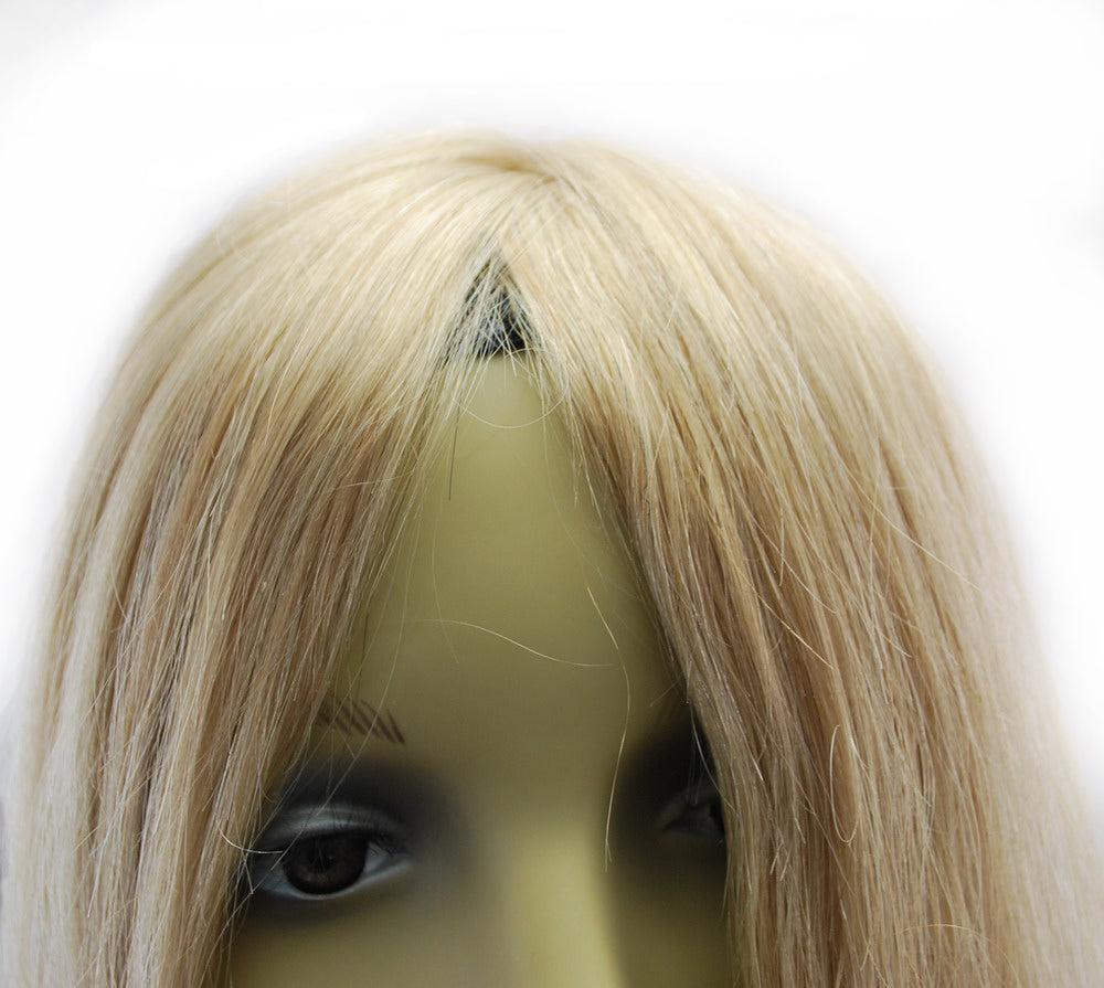 customized human hair topper for women 1/8" integration with ribbon and lace Suncolor Hair