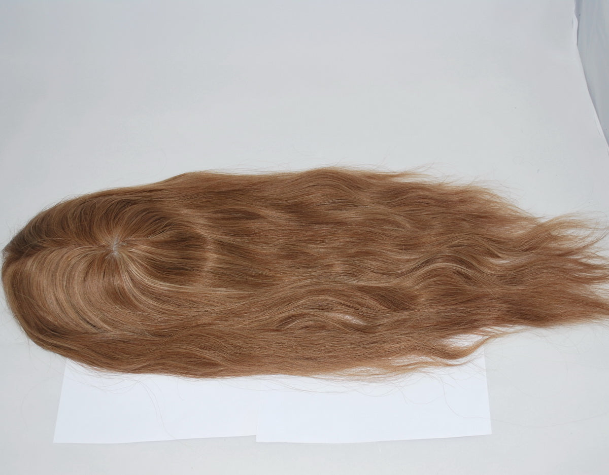 customized topper for women French lace with PU back and sides women wig highlight color