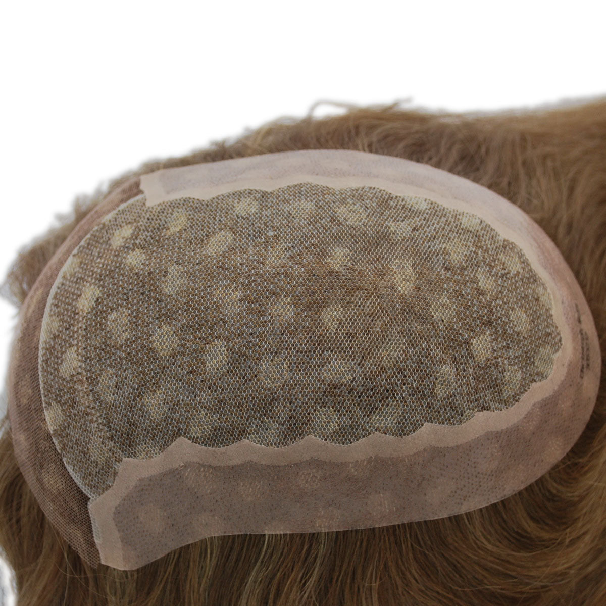 customized topper for women French lace with PU back and sides women wig highlight color