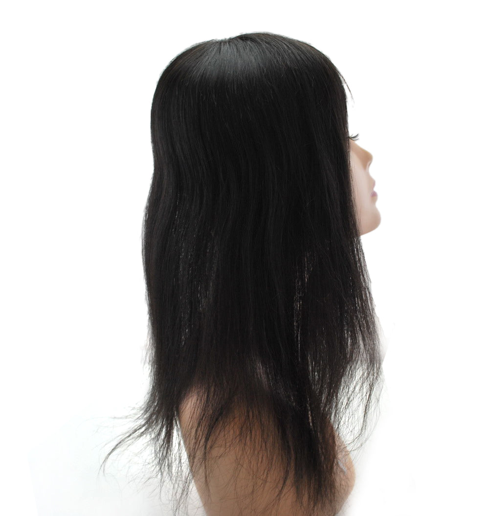 customizd topper mono with pu around topper for women 100% human hair women wig