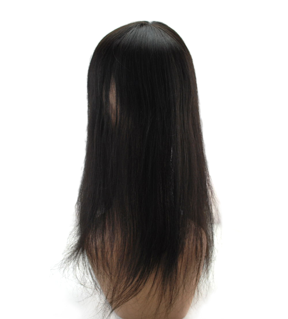 customizd topper mono with pu around topper for women 100% human hair women wig