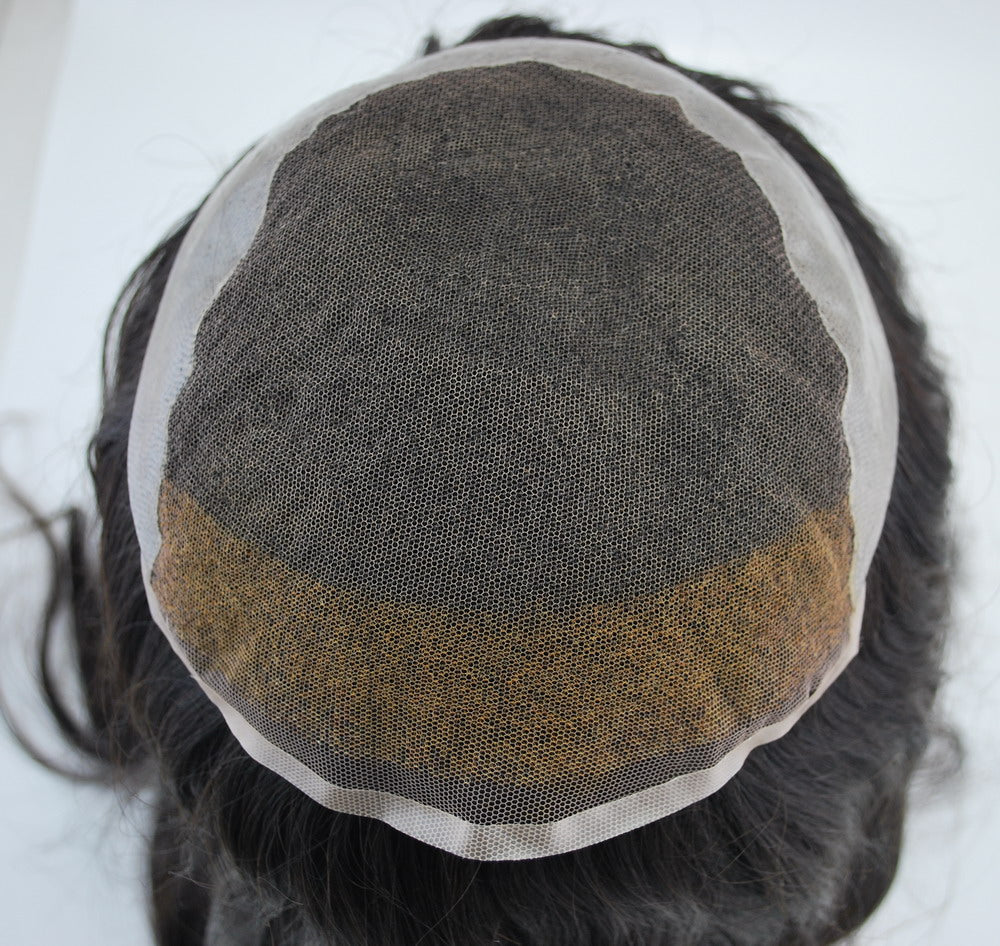 black topper for women 100% human hair French lace with PU back and sides suncolor hair