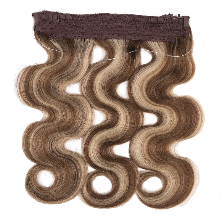Invisible Wire Clips In Hair Extension Secret Fish Line Hairpiece Body Wave Human Hair Extension