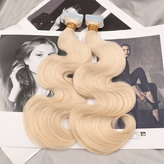 blonde tape hair extensions