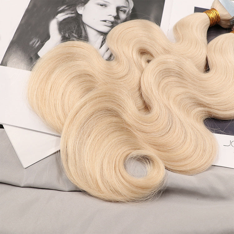 #613 Blonde Tape In Hair Extensions Body Wave 100% Human Hair Weft Extensions for Women 12-28inch