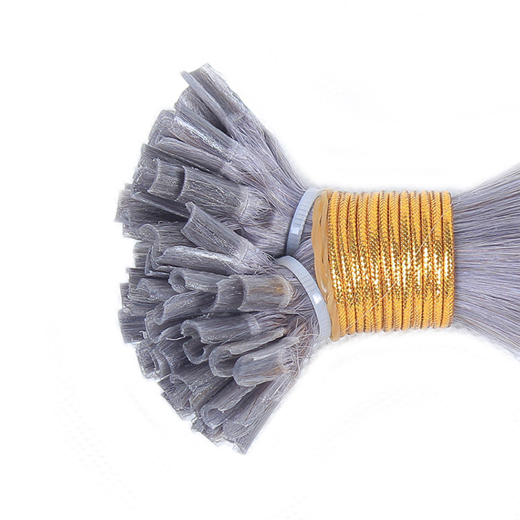 Nail U Tip Hair Extensions Grey Straight Machine Made Remy Human Pre-bonded Hair Extensions Fusion Nails Keratin Capsules