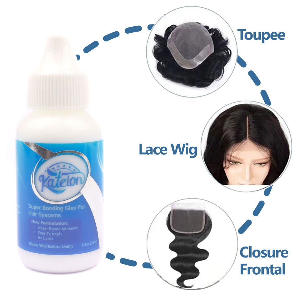 Waterproof Wig Glue For Lace Front Wig 38ml Hair Glue + 30ml Remover For Hair System Super Bonding Adhesive Lace Glue