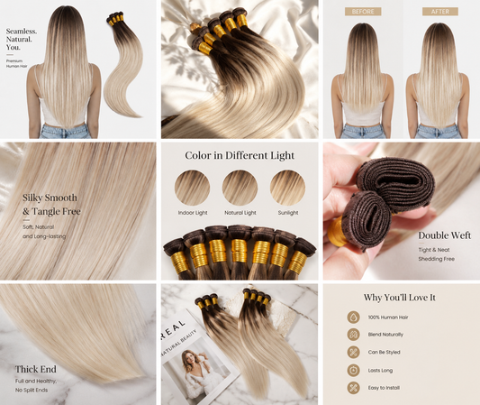 Premium Ombre Human Hair Bundles: Seamless Natural Hair Extensions You’ll Obsess Over