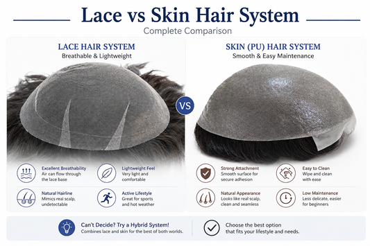 Lace vs Skin Hair System: Complete Comparison