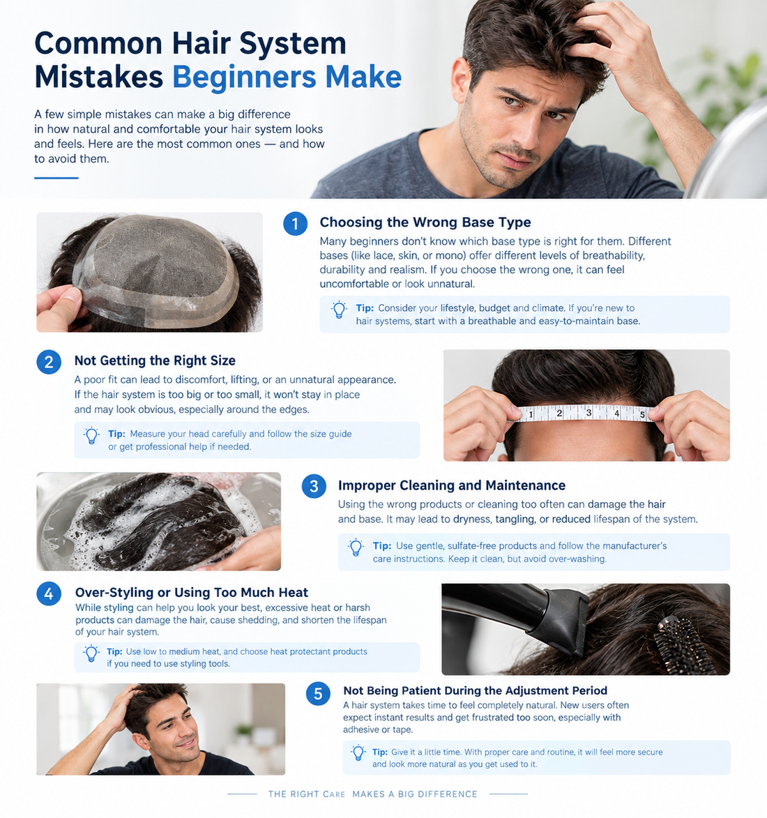 Common Hair System Mistakes Beginners Make