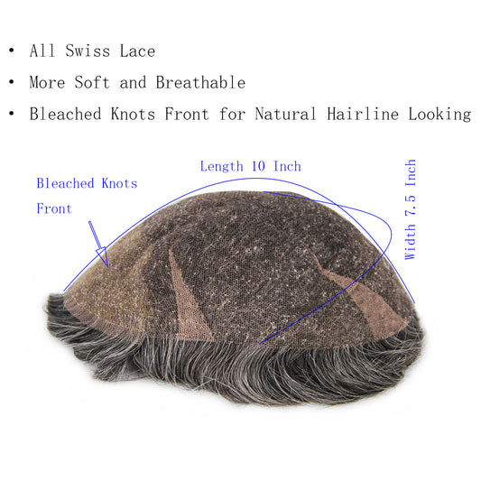 Why choose All Swiss lace base men toupee