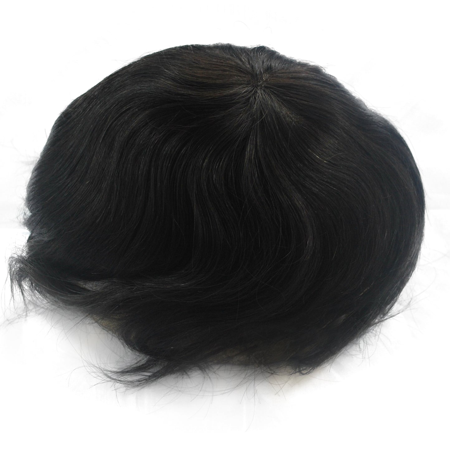 natural black toupee for men natural human hair system undetecable front