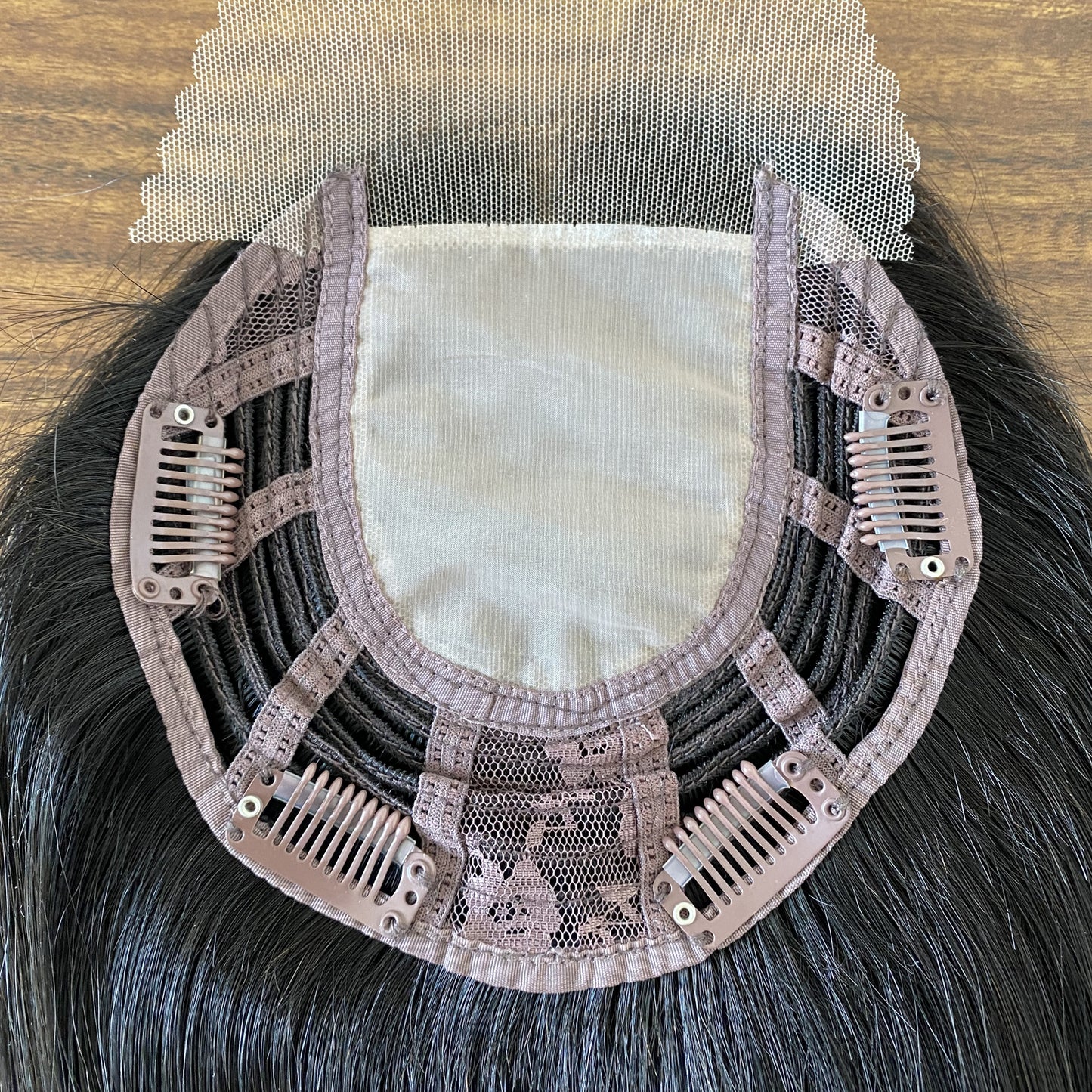 silk base with weft 5.5x5.5 topper wig for women lace front topper with weft back human hair