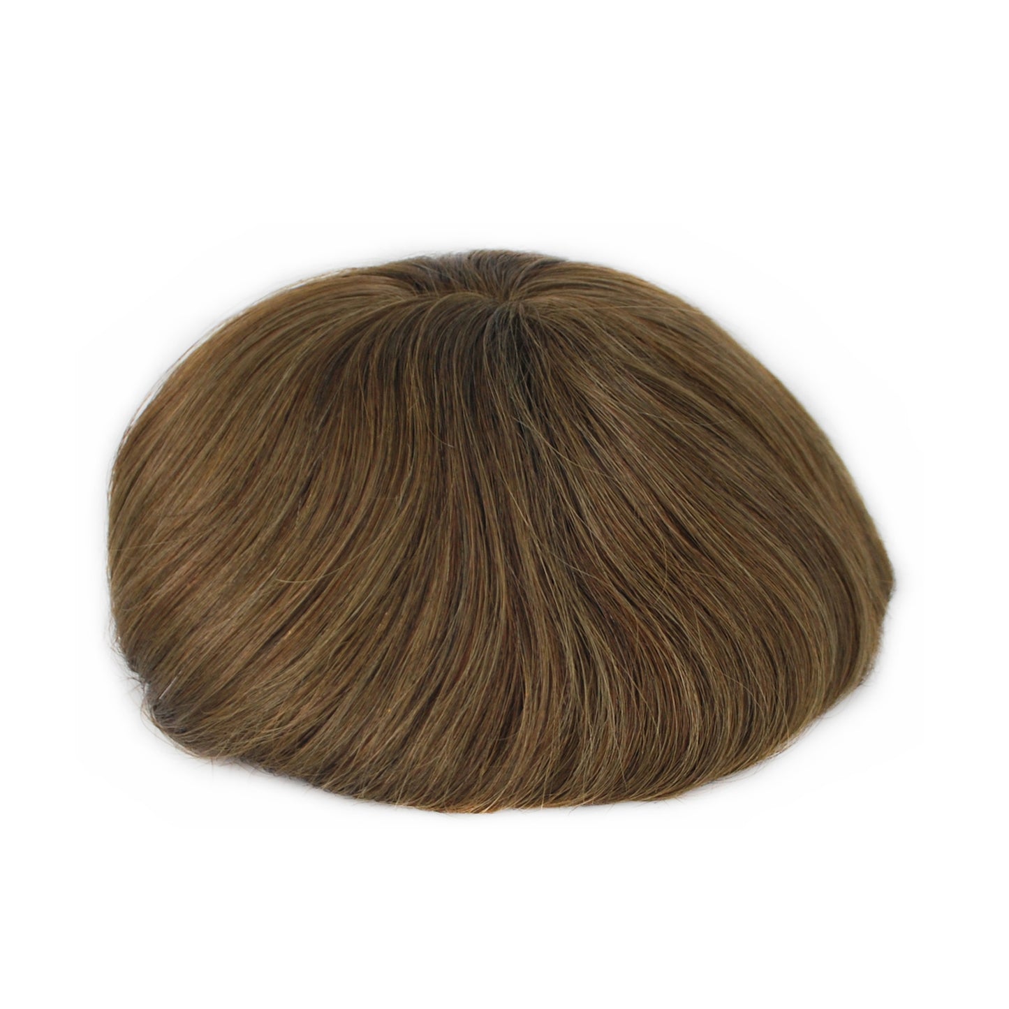 #5 light brown human hair system for men French lace with PU men toupee wig