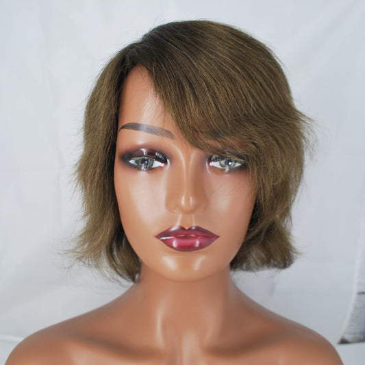 Clearance #3 Ash Brown hair system for women Super silk with full poly 1/3 lace front 12x9" hair system for women
