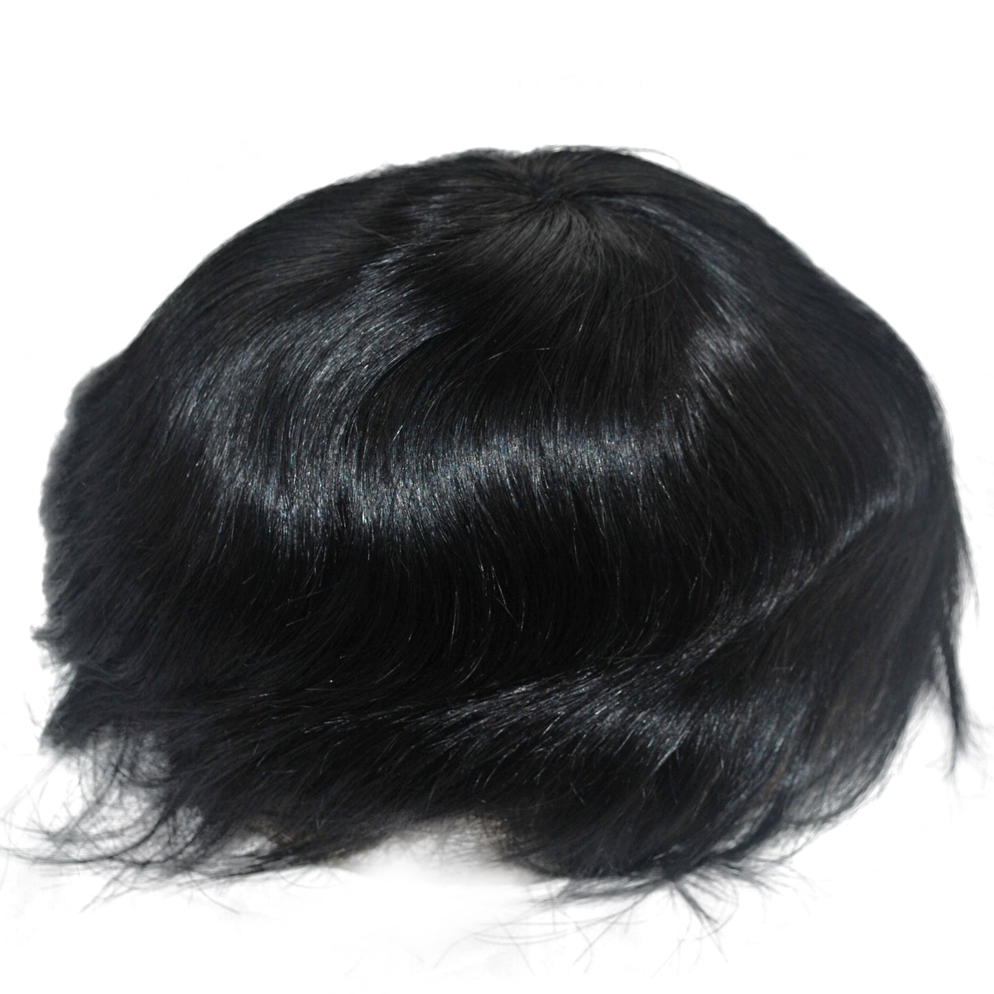 #1 jet black men toupee mixed grey color hair 10%-50% grey mixed men hair system hair replacement