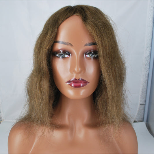 Clearance #5 Light brown hair system for women French lace with full poly to edge 11x10" hair system for women