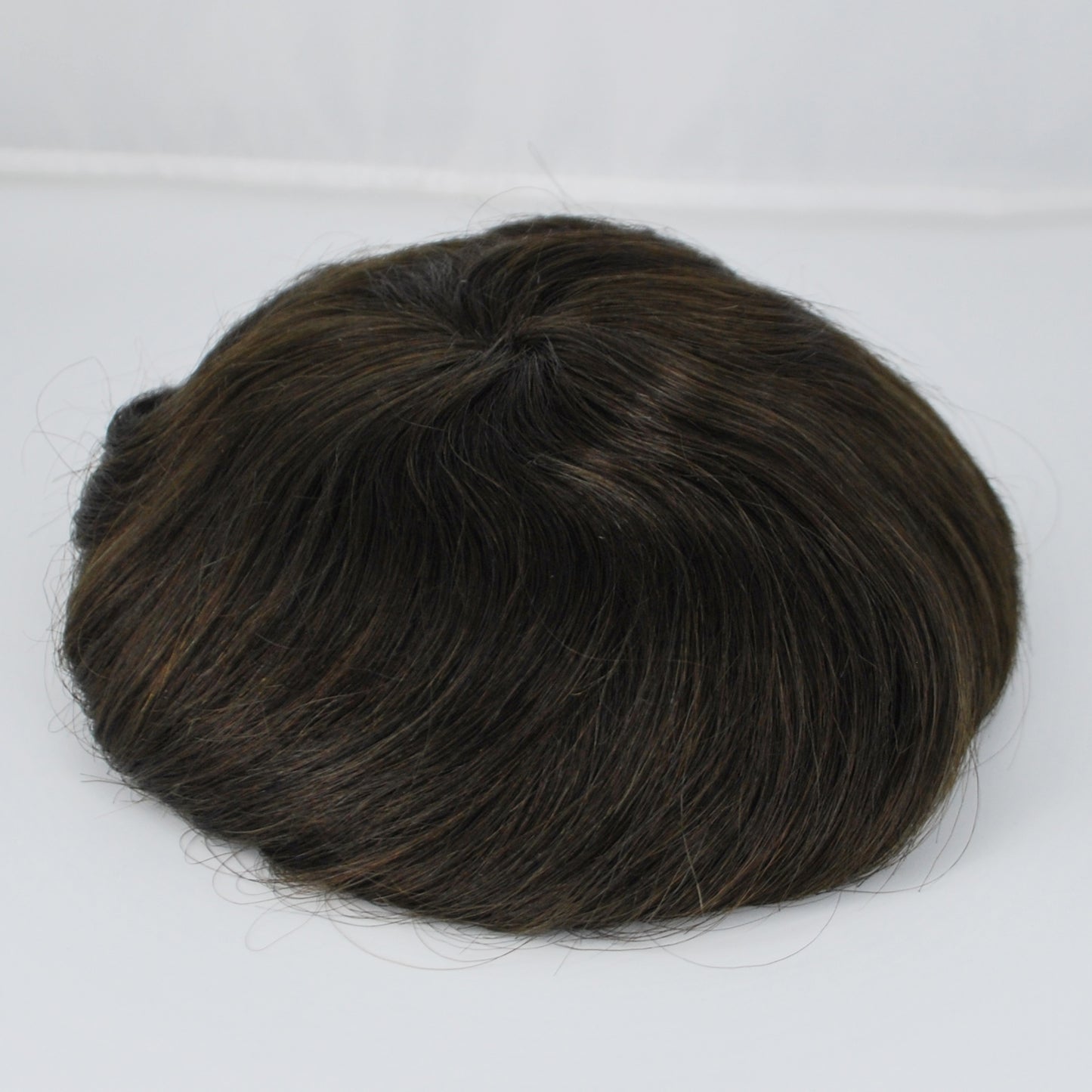 Clearance 8x6 men toupee french lace with PU around dark brown hair system lace front hairpiece