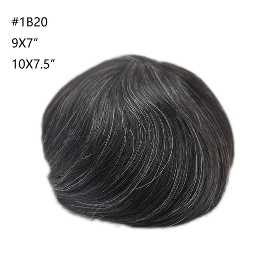 Wholesale #1B20 Grey Men Toupee All Swiss Lace Hair Pieces For Men Durable Lace toupee Wig