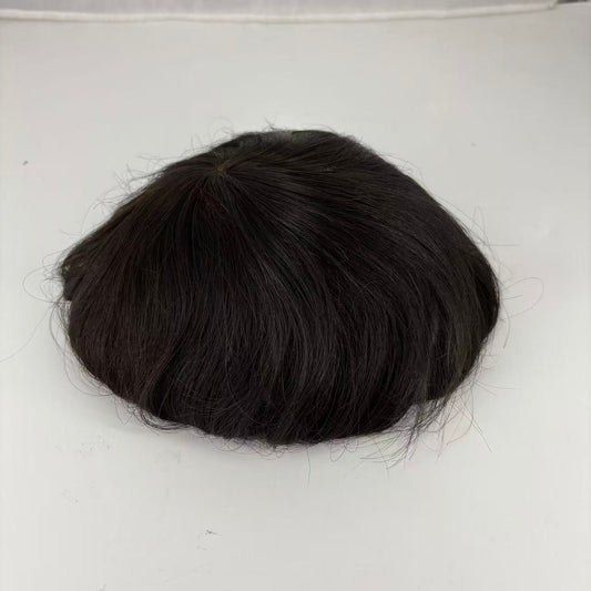 Clearance #1B Natural Black hair system for men all French lace 8.5x7.5" hair system for men