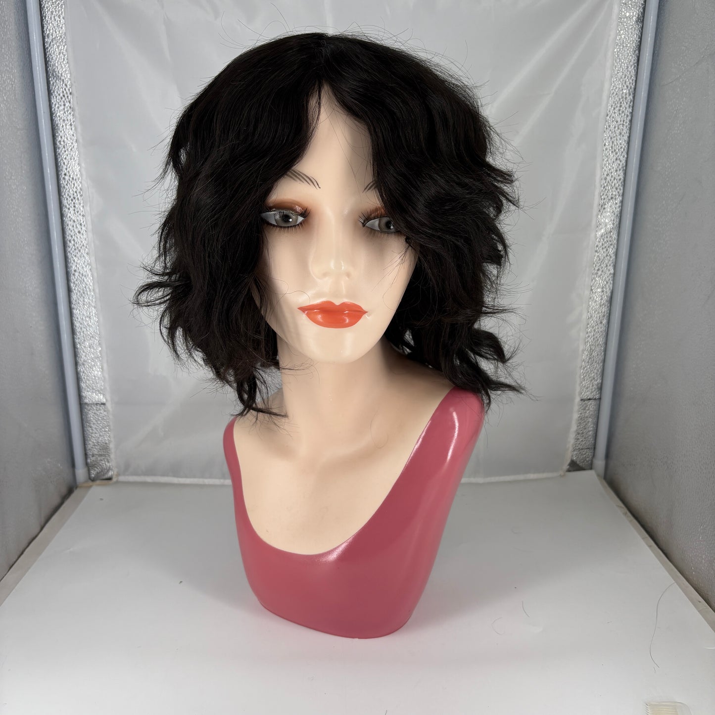 Clearance #1B Natural Black hair system for womenfull skin base  full wig hair system for women