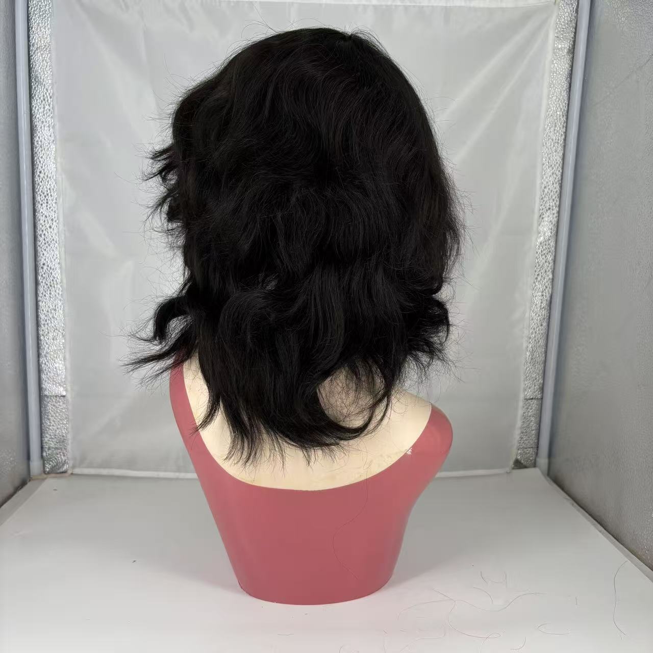 Clearance #1B Natural Black hair system for womenfull skin base  full wig hair system for women