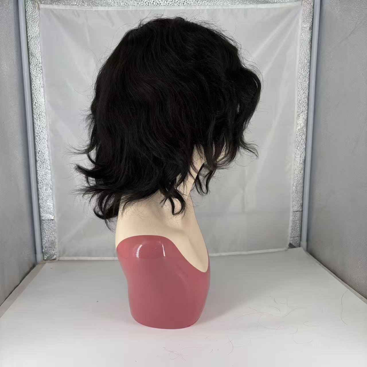 Clearance #1B Natural Black hair system for womenfull skin base  full wig hair system for women