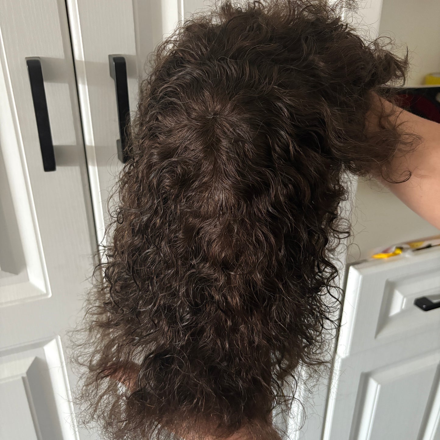 clearance toupee for men dark brown hair system PU injection thin skin base