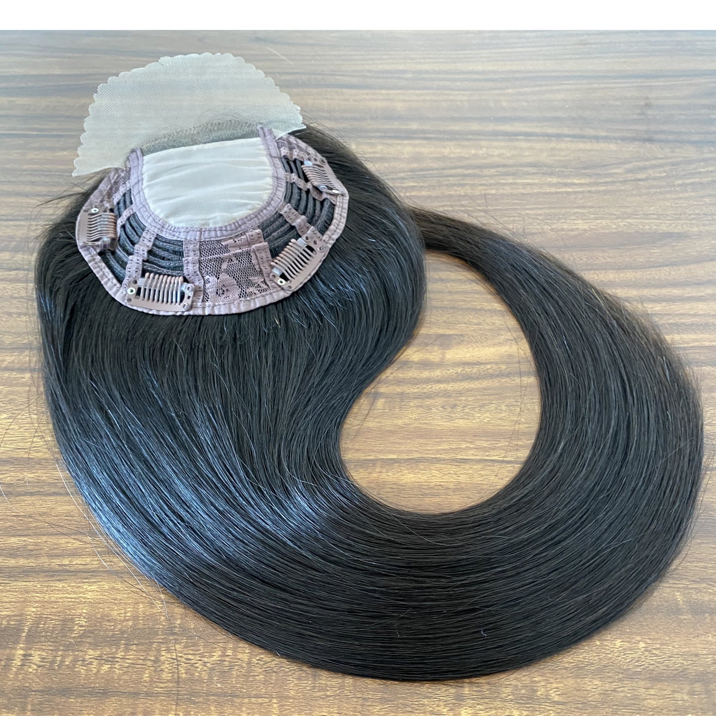 silk base with weft 5.5x5.5 topper wig for women lace front topper with weft back human hair