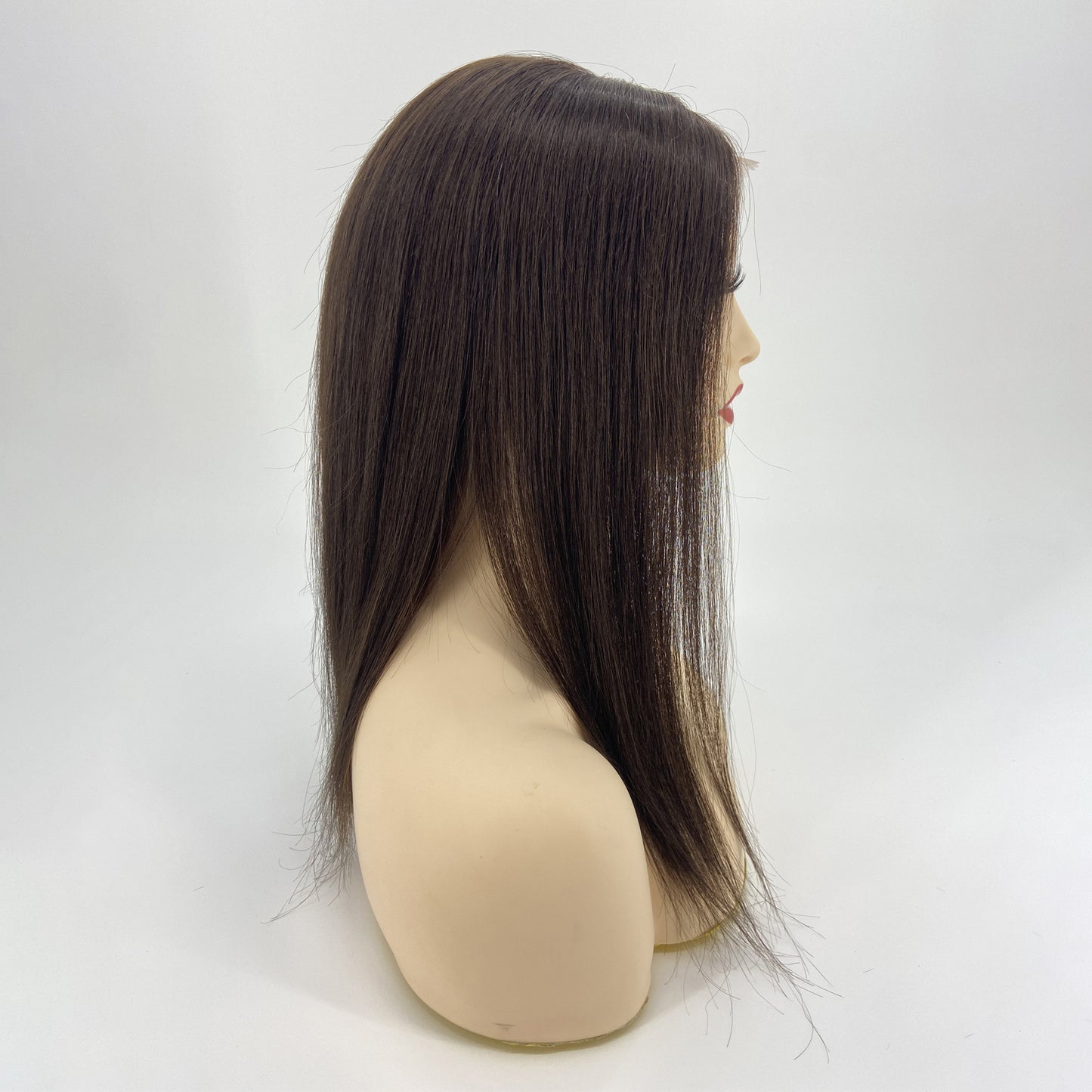 Lace front Silk base with weft back straight topper wig for women human hair virgin hair topper