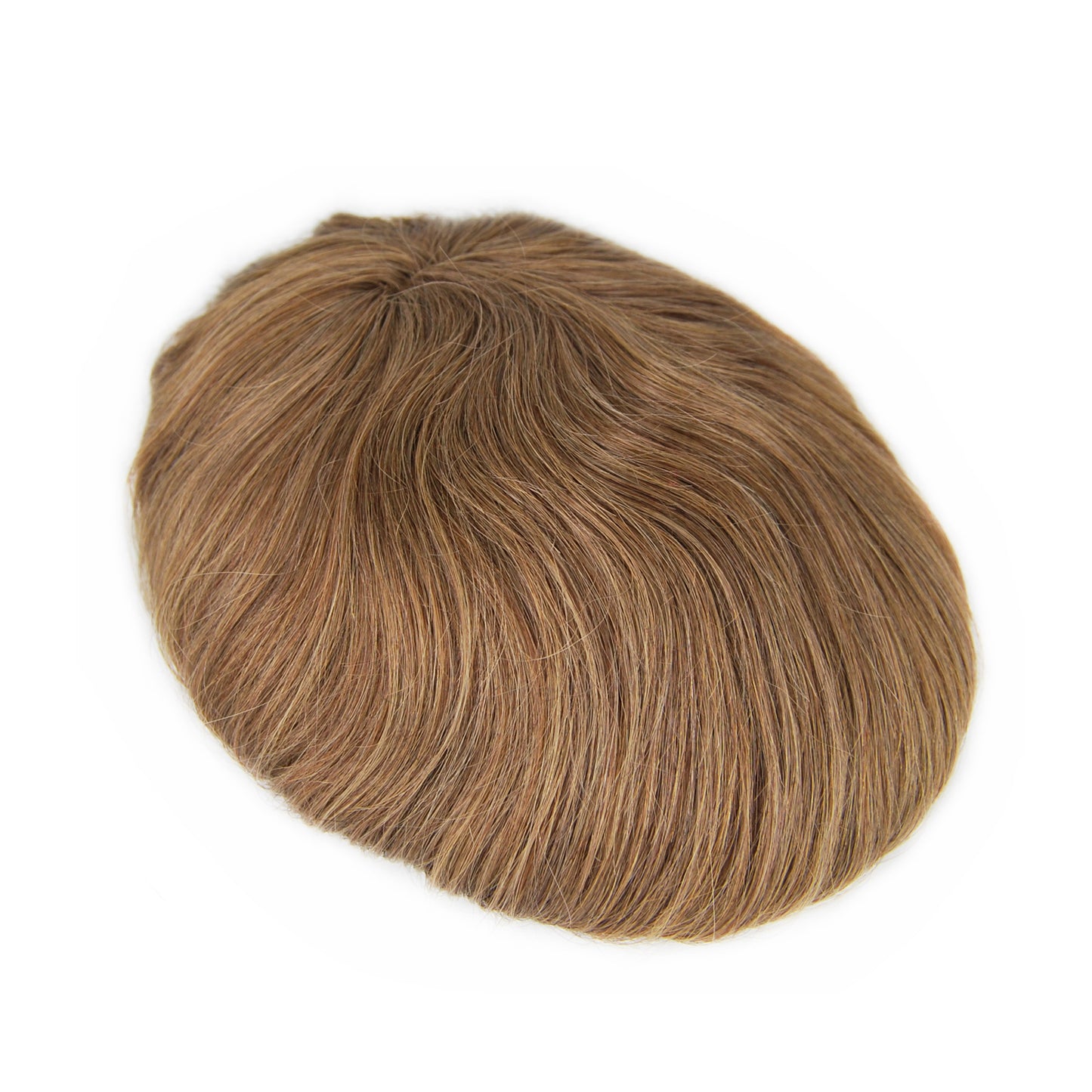 #7 light brown hairpiece toupee human hair system Swiss lace with natural hairline mens wigs