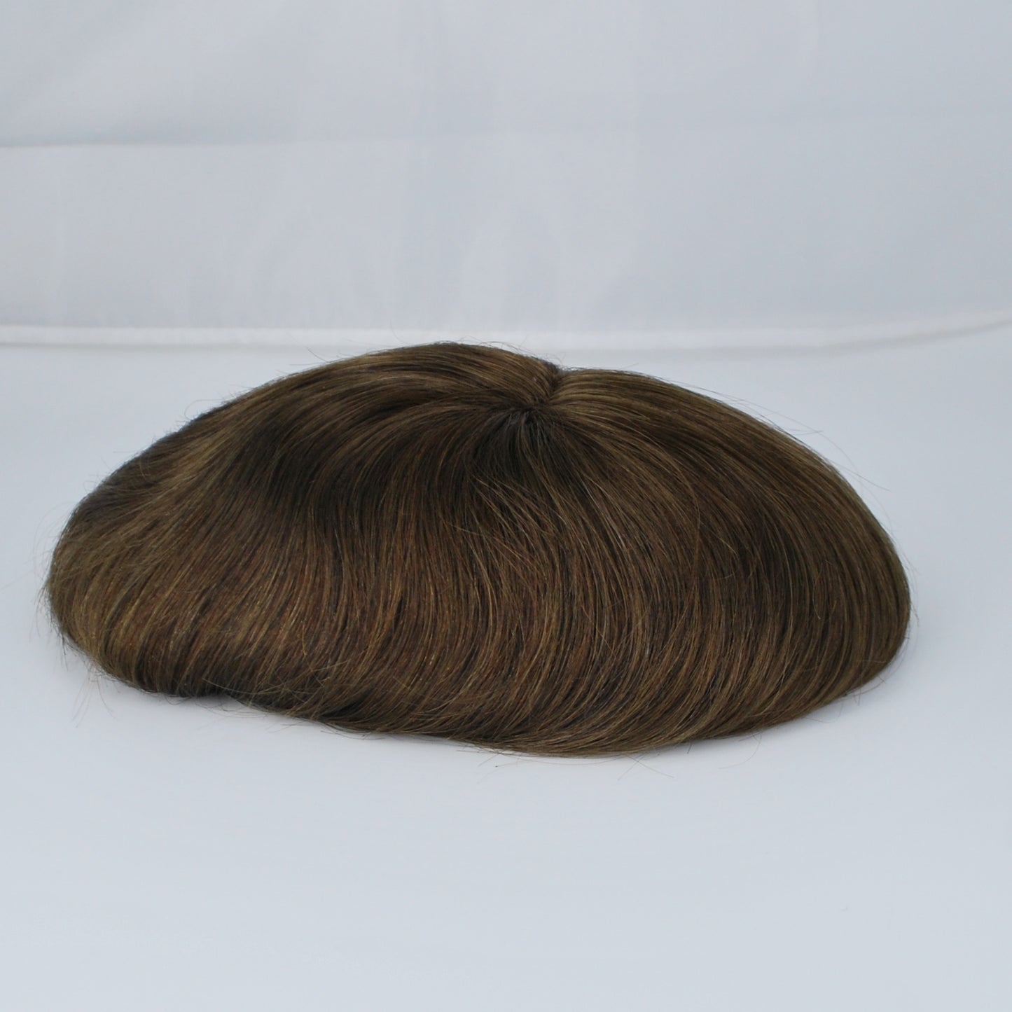 Clearance toupee wig for men lace front French lace with PU around #4 medium brown 9x6.25"
