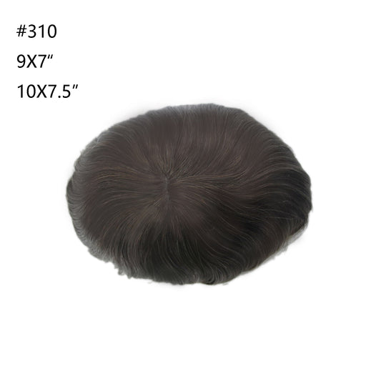 Ash Brown #310 Toupee With Grey Hair Hair System For Men Lace With PU Hair Replacement