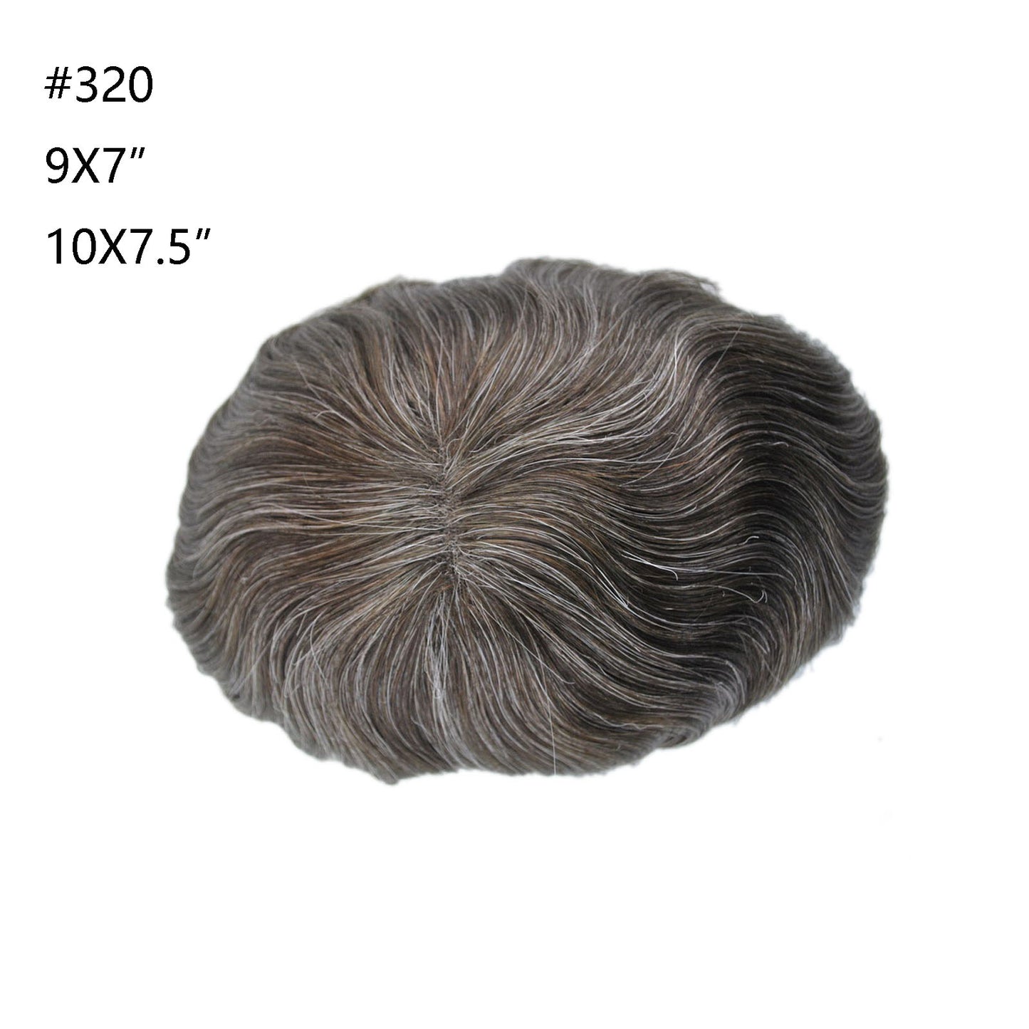 Swiss Lace Ash Brown #320 Toupee For Men With Grey Hair Durable Lace Hair System Men Wig