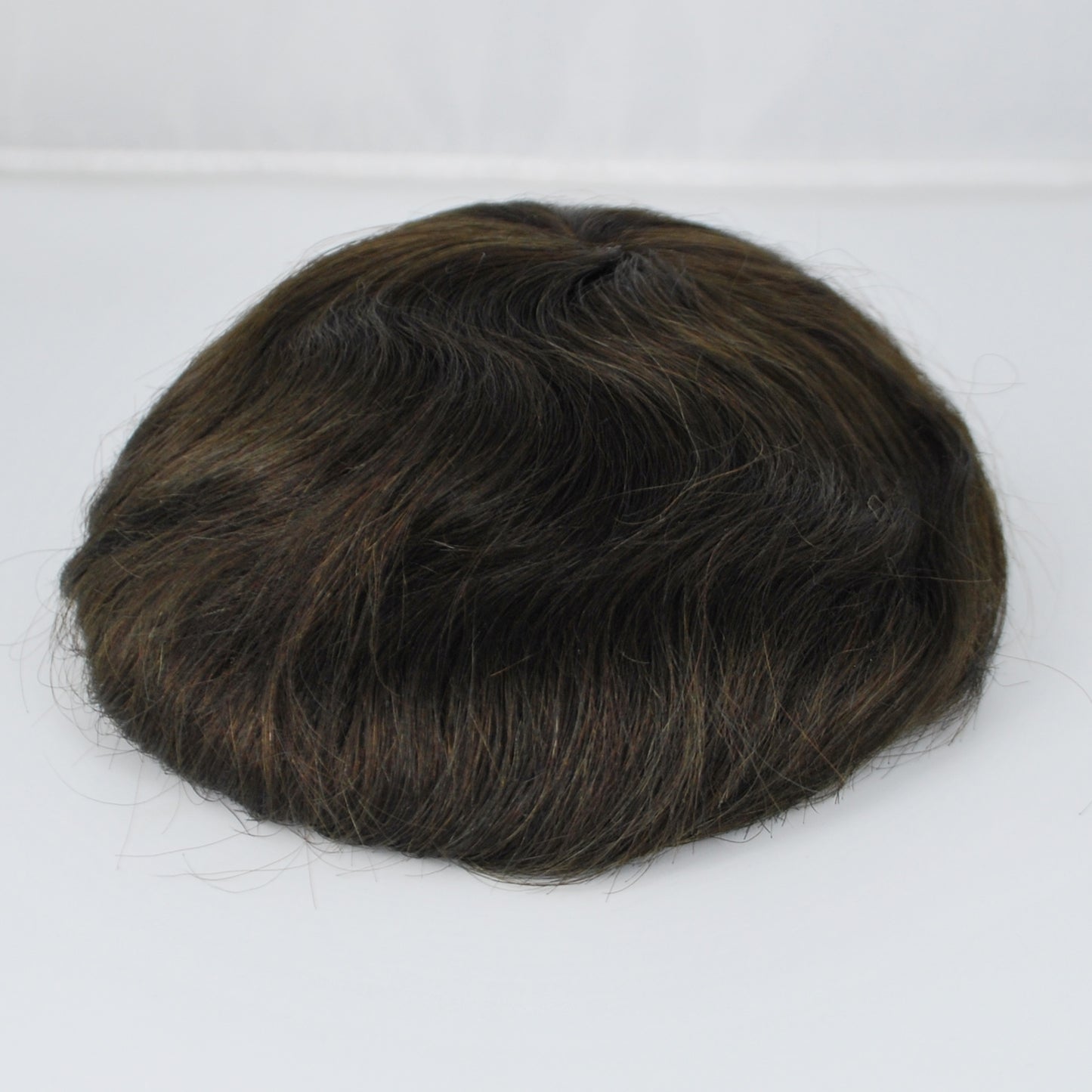 Clearance 8x6 men toupee french lace with PU around dark brown hair system lace front hairpiece