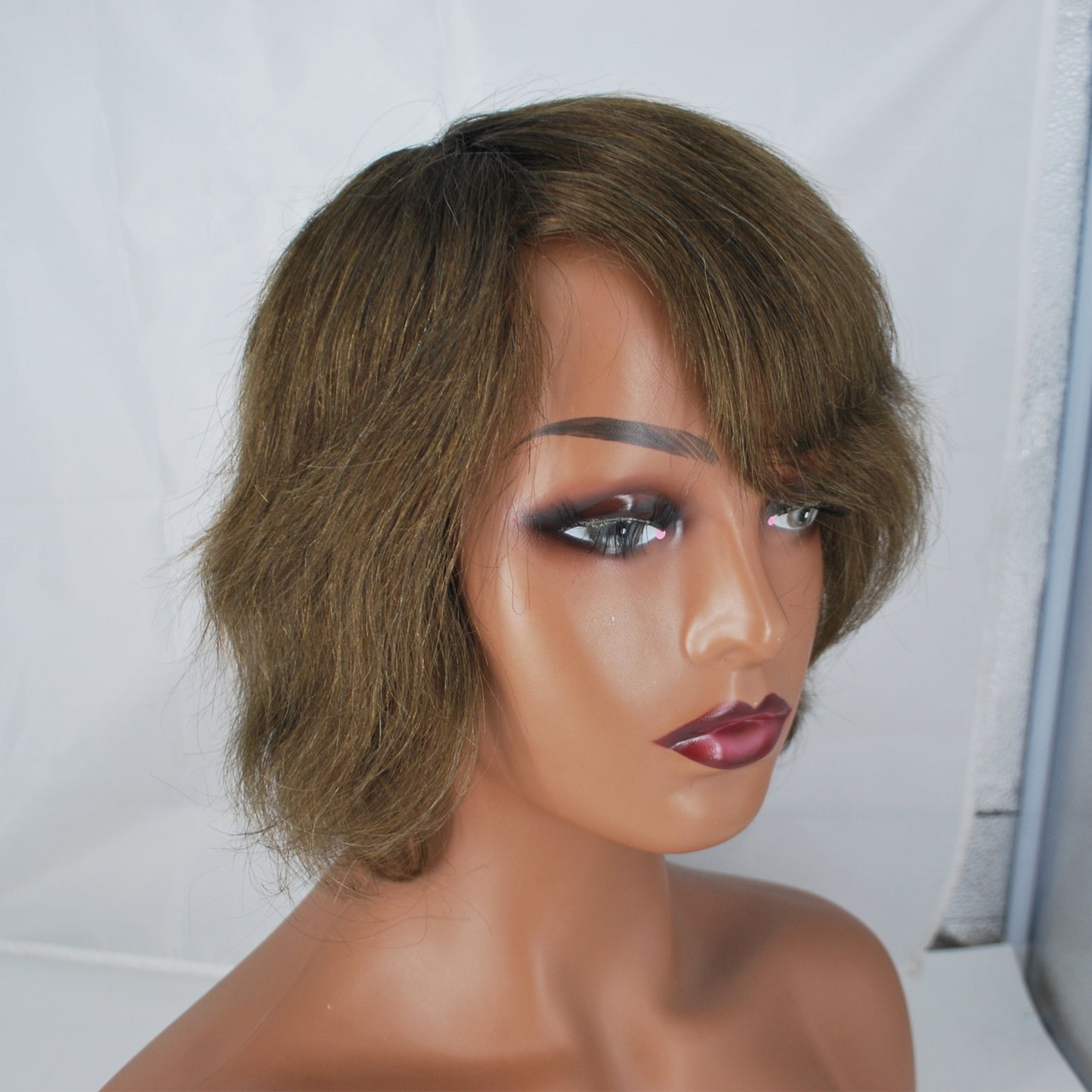 Clearance #3 Ash Brown hair system for women Super silk with full poly 1/3 lace front 12x9" hair system for women