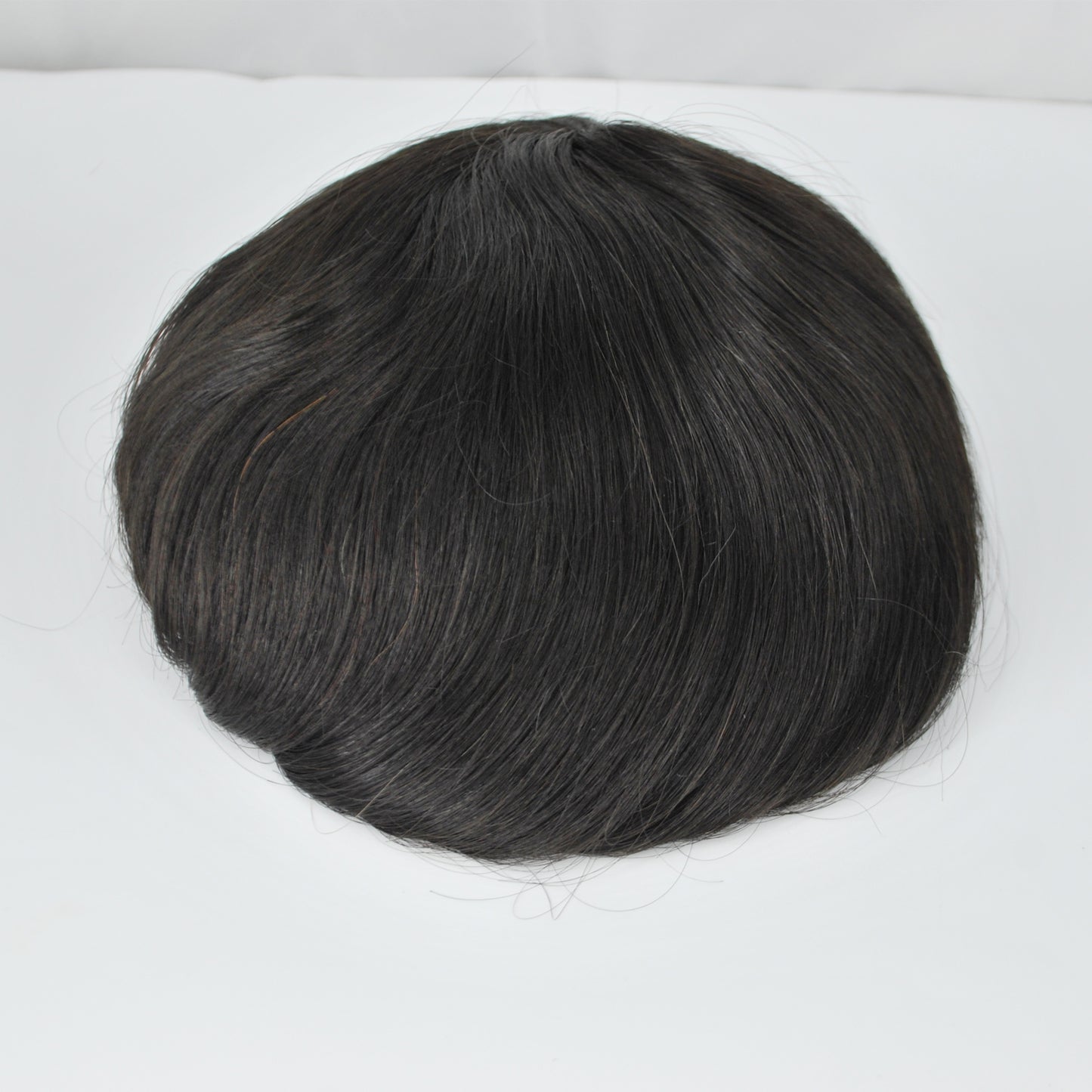 Clearance toupee #1b natural black French lace hair system 10x7.5" men hairpiece full lace