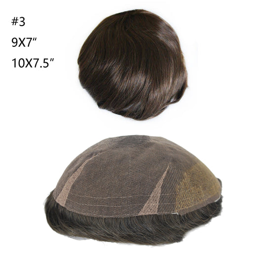 Men Toupee Hairpieces Undetectable Full Swiss Lace System Bleached Knot Ash brown Human Hair Men Replacement System