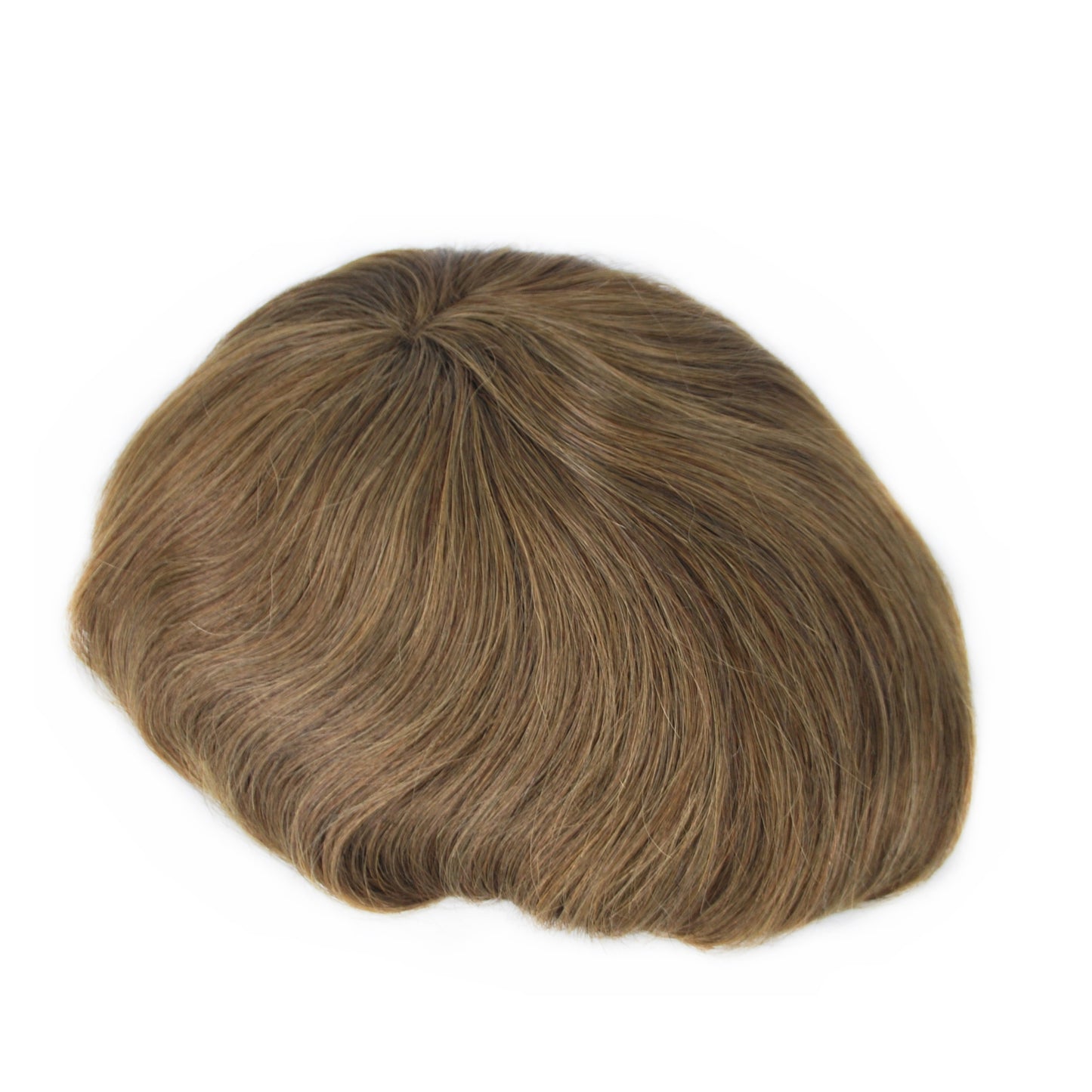 #5 light brown human hair system for men French lace with PU men toupee wig