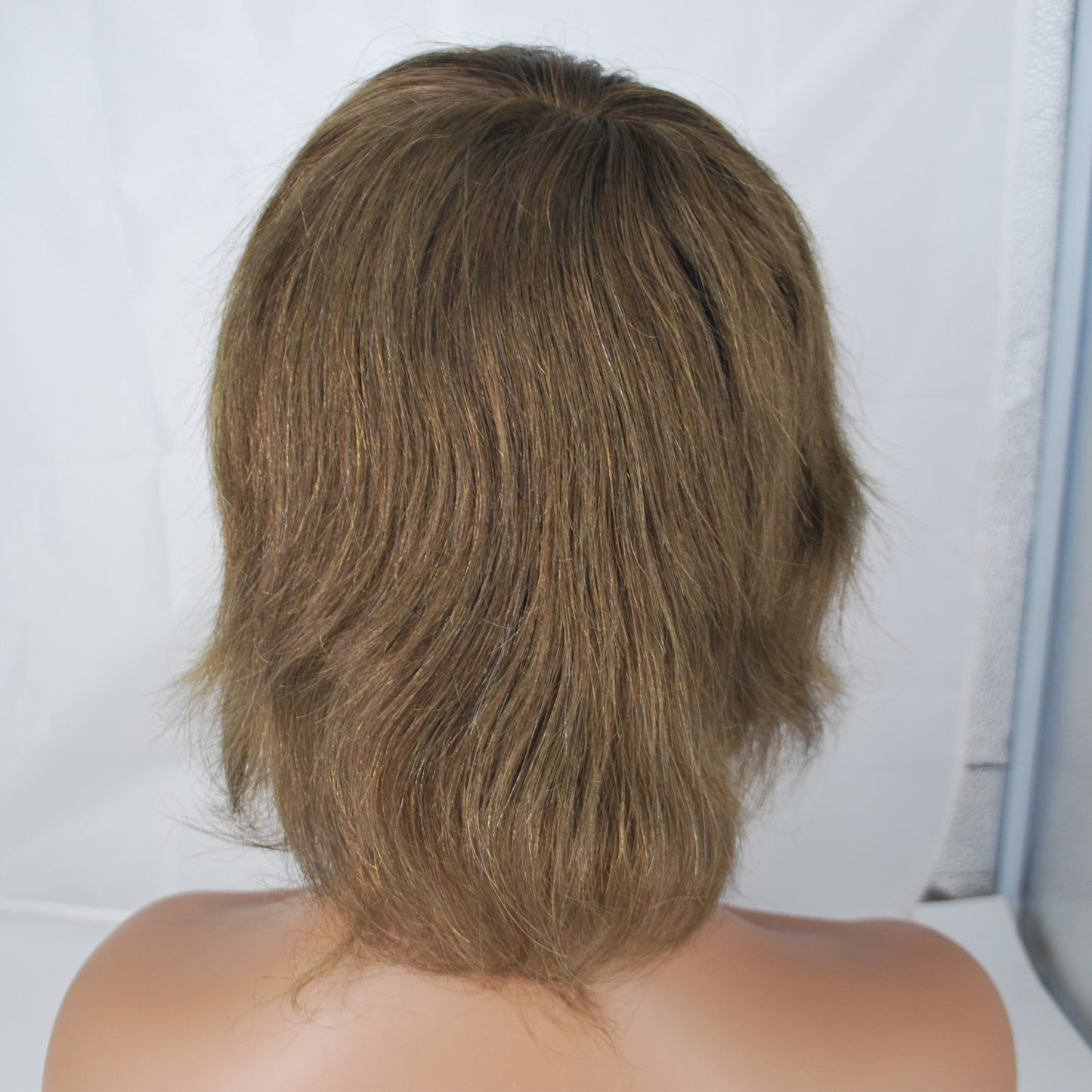 Clearance #3 Ash Brown hair system for women Super silk with full poly 1/3 lace front 12x9" hair system for women