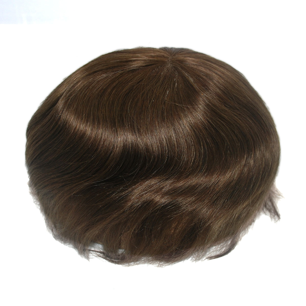 #4 medium brown toupee for men French lace PU with back and sides lace front hair piece