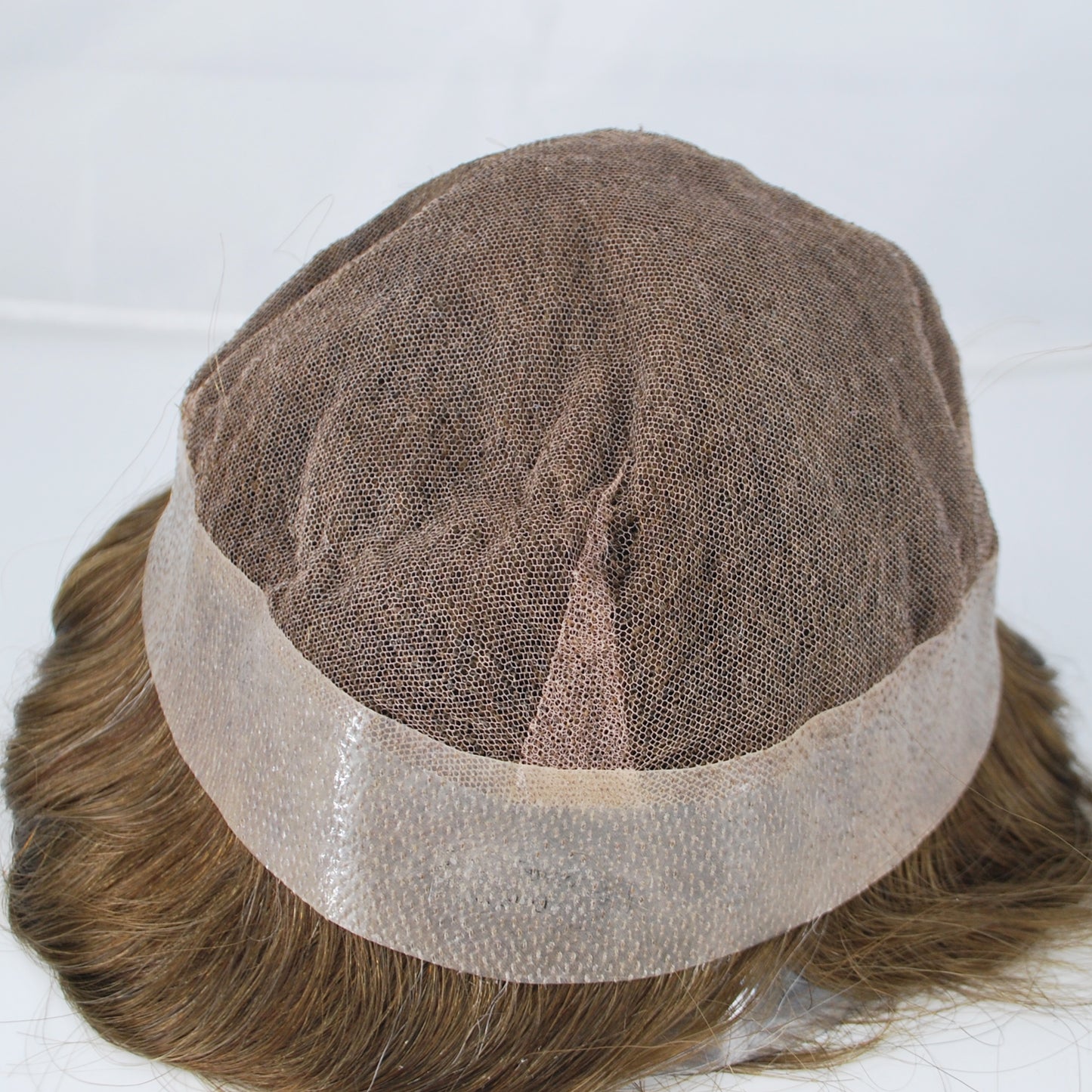 Clearance #5 Light brown hair system for women French lace with full poly to edge 11x10" hair system for women
